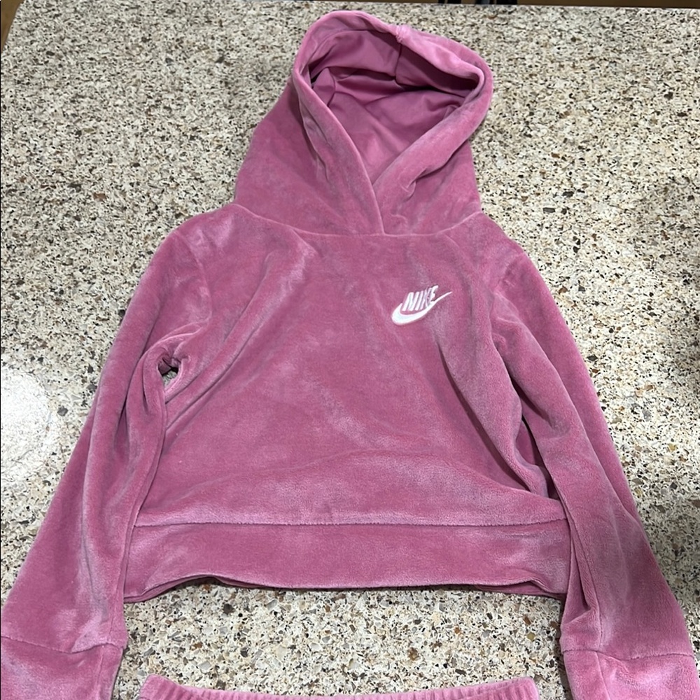 Nike Pink Velour Joggers - Picture 1 of 2